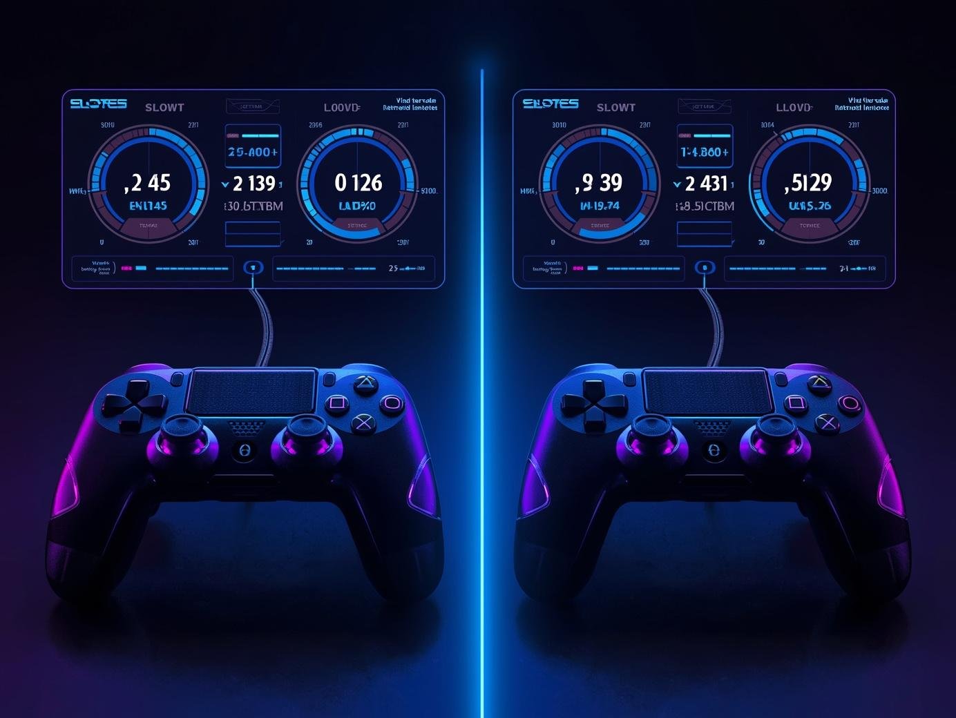 Four gaming controllers displayed in a premium comparison layout representing different polling rates.