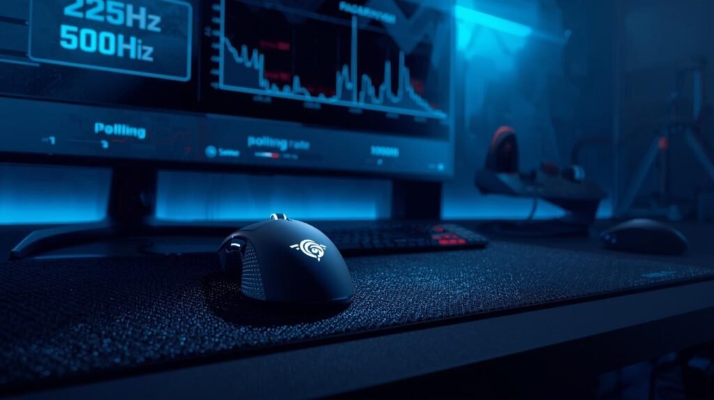 Mouse polling rate test showing real-time Hz performance and gaming mouse responsiveness